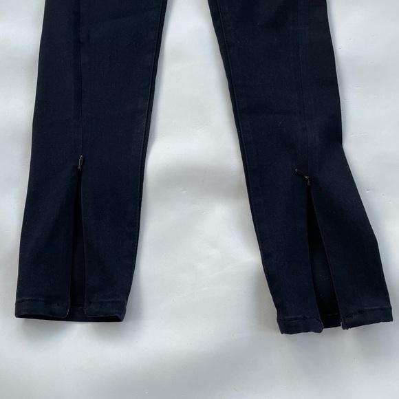 WEWOREWHAT Women's Black High Rise Skinny Jeans with Front Bottom Zipper Size 25 - Picture 5 of 11